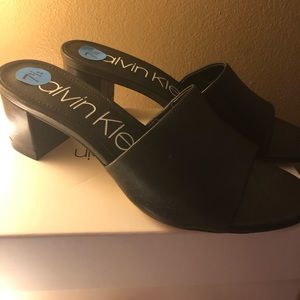 Calvin Klein Noelly Nappa Black Heels
